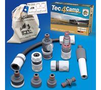 MaJoCompTec® Connect Kit de filtre à eau pour camping-car - Tubulure de remplissage d'eau pour caravane - Accessoires pour bouchon de réservoir - Connecteur de tuyau compatible avec Gardena (kit de