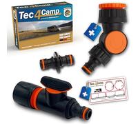 MaJoCompTec® FLEXCONTROL Kit de Raccordement | Robinet Rotatif avec Vanne d'Arrêt d'Eau | Valve de Régulation et Raccord Coudé pour Tuyau