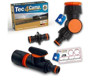 MaJoCompTec® FLEXCONTROL Kit de Raccordement | Robinet Rotatif avec Vanne d'Arrêt d'Eau | Valve de Régulation et Raccord Coudé pour Tuyau
