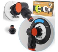 MaJoCompTec® WATERTWIN Adaptateur de réservoir de filtre à eau avec compteur pour camping-car - Accessoires pour bouchon de réservoir d'eau - Adaptateur de bec de remplissage compatible avec Gardena