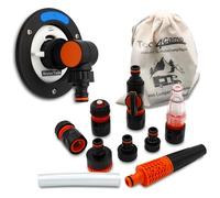 MaJoCompTec® WATERTWIN Adaptateur de réservoir de filtre à eau compteur set pour camping-car - Accessoires pour bouchon de réservoir d'eau - Adaptateur de bec de remplissage compatible avec Gardena