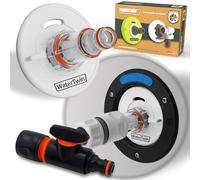 MaJoCompTec® WATERTWIN Bouchon de réservoir avec raccord d'eau | Adaptateur de remplissage pour bouchon de réservoir d'eau | Accessoires de camping-car et caravane (version pro avec filtre + valve