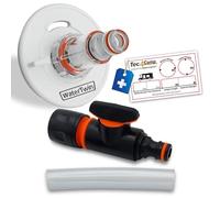 MaJoCompTec® WATERTWIN-PRO Bouchon de réservoir avec raccord d'eau | Adaptateur avec filtre + vanne pour couvercle de réservoir d'eau 3-PIN D:78 | Tuyau d'alimentation en eau Raccord de remplissage |