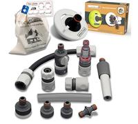 MaJoCompTec® Waterwin Bouchon de réservoir avec raccord d'eau | Adaptateur de remplissage pour bouchon de réservoir d'eau | Accessoires de camping-car et caravane (version Eco + kit de raccordement,