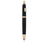 Majohn A1 Press Stylo-plume à plume fine avec convertisseur, kit d'écriture rétractable noir doré (pas de version clip)
