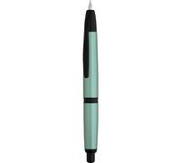 Majohn A1 Press Stylo-plume à pointe fine avec boîte, stylo à encre rétractable en métal vert avec convertisseur d'écriture (version à clip)