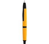 Majohn A1 Press Stylo-plume rétractable à pointe fine avec boîte - Stylo à encre métallique orange rétractable avec convertisseur - Version à clip noir