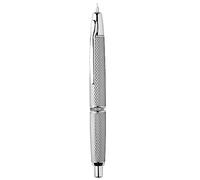 Majohn A1 Stylo-plume rétractable avec boîte, pointe extra fine en métal blanc quadrillé avec convertisseur d'écriture (avec clip version)