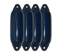 Majoni Lot de 4 Pare-battage Bateau Star 25 - Couleur : Bleu Marine, Longueur : 58 cm