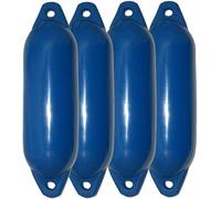 Majoni Lot de 4 Pare-battage Star 35 - Couleur : Bleu, Longueur 62 cm