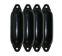 Majoni Lot de 4 pare-battages de bateau Star 35 - Couleur noir, Longueur 62 cm