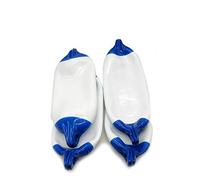 Majoni Lot de 4 pare-battages gonflables pour bateau - Bleu et blanc - 12 x 45 cm