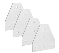 MAJONMMERD 203040 Plaque de Jonction en Forme de T en Alliage d'Aluminium, Support de Joint à 5 Trous pour Profil en Aluminium, Connecteur Vertical argenté pour Cadres de Construction, Imprimante