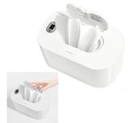 MAJONMMERD Distributeur de Lingettes Humides en PC, Chauffe-lingettes pour bébé, Chauffage Supérieur, Verrouillage de l'humidité, Grande capacité 7,87 X 4,72 X 3,86 Pouces pour le Changement de