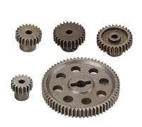 MAJONMMERD Ensemble d'Engrenages Droits RC, Engrenage Principal Différentiel en Acier 64T avec Engrenages de Moteur 17T 21T 26T 29T, Ensemble d'Engrenages de Remplacement Antirouille pour