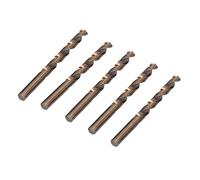 MAJONMMERD Kit de Forets Hélicoïdaux Forets à Métaux en Acier Rapide 5 Pièces Ensemble de Tige Parallèle plaqué Ti 10 à 13 Mm pour Perceuse électrique et Perceuse d'établi sur Cuivre Fer Alliage