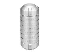 MAJONMMERD Mini Cryptex, Mot de Passe à 6 Lettres, Conception en Alliage | Alliage D'aluminium, Rangement pour Notes et Bagues, Utilisation pour la Saint-Valentin, Compartiment de 80 X 30 Mm,