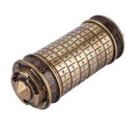 MAJONMMERD Mini Cryptex Puzzle, Cadenas à Lettres en Métal, Cadeau | Serrure à Combinaison Classique, Code Réglable, Convient pour Bagues et Bijoux, Demande en Mariage ou Rangement