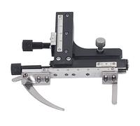 MAJONMMERD Pied à Coulisse de Microscope en Alliage d'aluminium, Platine Mécanique avec Règle Mobile, Bouton Manuel, échelle Précise de Haut en Bas, Réglage Gauche Droite pour Utilisation en