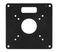MAJONMMERD Plaque de Base pour Défonceuse, Aluminium 6061, 120 X 120 Mm, | Accessoire de Menuiserie, Aluminium 6061, Finition Mate, Vis de Nivellement, Contrôle des Vibrations, Compatible