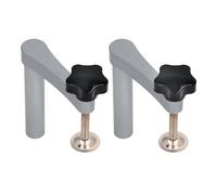 MAJONMMERD Serre-joint D'établi, Serre-joint de 20 Mm pour le Travail du Bois, en Alliage D'aluminium et Acier Inoxydable, avec 2 Vis à Main en Forme D'étoile et Rondelles, pour établis