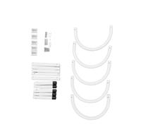 MAJONMMERD Support de Couverture de Piscine en Aluminium et Acier Inoxydable, Crochet de Couverture Solaire, 43 X 26 Cm, Tubes en Forme de U Pré-percés, Maintient la Hors Sol pour Piscines Hors Sol