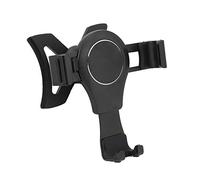 MAJONMMERD Support Téléphone Voiture, Support Magnétique pour Smartphone, Triangulaire en Aluminium à Fermeture Automatique par gravité, avec Clips en Caoutchouc Souple pour