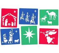 Major Brushes Lot de 6 pochoirs de crèche