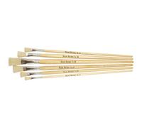 Major Brushes Manche Long Plat Porc Brosses - Pack De 6