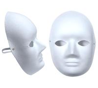 Major Brushes Masque en papier mâché avec élastique, lot de 10 - Éducatif - Masque - Unisex - Enfants
