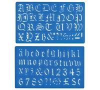 Major Brushes Pochoir écriture et lettrage Lettres de l'alphabet Style anglais ancien 30 mm