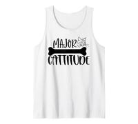 Major Cattitude Cat Bone Citation Humour Graphique Débardeur