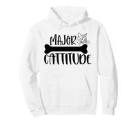 Major Cattitude Cat Bone Citation Humour Graphique Sweat à Capuche