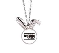 Major Communication And Media Collier avec pendentif lapin Noir