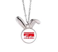 Major Communication And Media Collier avec pendentif lapin rouge