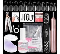 Major Dijit Gel X Kit de démarrage avec coupe-ongles, gel 4 en 1 (14,2 g), 500 pointes ovales (M), lampe UV et accessoires pour extensions d'ongles et nail art