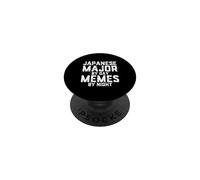Major Japonais par Jour Memes by Night Étudiant Japonais PopSockets PopGrip Adhésif