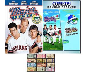MAJOR LEAGUE 1 2 3 TRILOGY Charlie Sheen Tom Berenger 3 DVD Set Widescreen Includes Glossy Print Baseball Art Card
