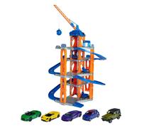 Majorette 212059987 Centre de levage motorisé + 5 voitures