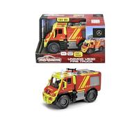 Majorette 213712003038 Grand Series Véhicules de pompiers en métal robuste Mercedes Unimog U530 avec pince Échelle 1/45 Longueur de la voiture 13 cm Pour enfants à partir de 3 ans