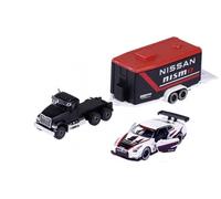 Majorette 8502003001 - Course Deluxe Trailer - Mack + Nissan Nismo GT3 Neuf