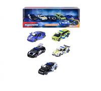 Majorette Rescue World Kit de 5 Voitures de Police internationales en métal avec Roue Libre, Suspension et pièces Mobiles, Jouet de Police pour Enfants à partir de 3 Ans, 7,5 cm chacune