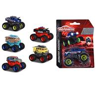 Majorette Assortment Rockerz, Monster Trucks La Cast avec Roue Libre et Suspension, Monstertruck 1:64, 5 modèles différents, Livraison : 1 pièce, modèle aléatoire 7,5 cm Multicolore 212057255