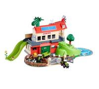 Majorette CLAAS Kit de jeu de la ferme (avec voitures), jouet de ferme avec écurie, tracteurs, animaux, accessoires et nombreuses fonctions, cour de jeu pour enfants à partir de 5 ans, 56 x 36 x 24 cm