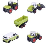 Majorette Claas, Volkswagen (VW) Claas Farm 5 Pieces Pack empoisonné modèle fini Modèle réduit dengin agricole