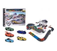 Majorette - Coffret Creatix . Centre Porsche 70 x 60 x 22 cm . Base et circuit 60 x 33 x 10