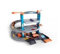 Majorette - Garage City Flex + 5 Véhicule - 3 Niveaux - Pompe à Essence, Atelier Mécanique, Ascenseur, Garage à Voiture, Héliport - A Partir de 3 Ans - Fabrication Française