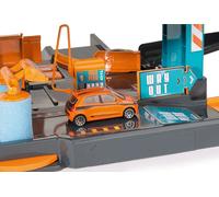 Majorette - Garage City Flex + 5 Véhicules - 2 Niveaux avec Ascenseur + Atelier Mécanique - Fabriqué en France - 212058391