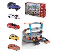 Majorette - Garage City Flex + 5 Véhicules - 3 Niveaux avec différentes Fonctions - 5 véhicules Inclus - 212058391SMO