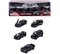 Majorette - Black Edition 5Pcs Giftpack - Coffret de 5 véhciules en métal - Reproductions Originales - Fonctions de Jeu - 212053191